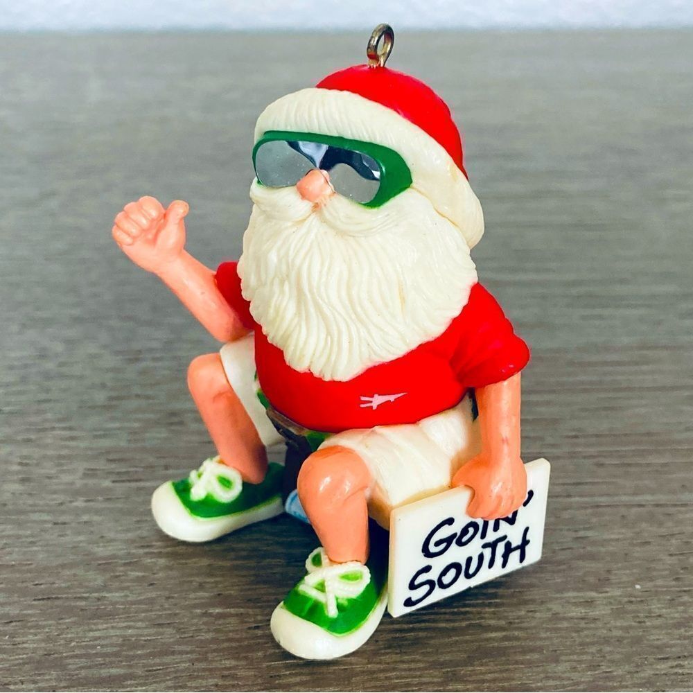 Hallmark Vintage Santa Vacation Goin’ South Christmas Ornament 1983